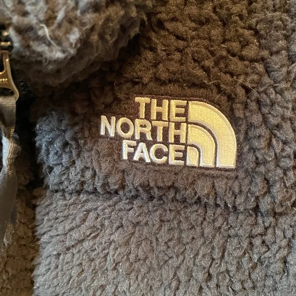 The north face fleece pile down cropped jacket
